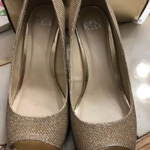 Gold bling (not glitter) shoes